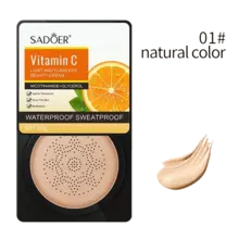 Кушон з вітаміном С Sadoer Vitamin C Light and Flawless Beauty Cream, 01 Натуральний, 20 г Кушон з вітаміном С Sadoer Vitamin C Light and Flawless Beauty Cream, 01 Натуральний, 20 г