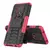 Противоударный чехол бампер для Xiaomi Redmi Note 9 Pro Max Nevellya Case (встроенная подставка) Pink (Розовый) 