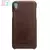Кожаный защитный чехол бампер Qialino Calf Skin Leather Back Case для Apple iPhone Xs Dark Brown (Темно-коричневый)