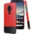 Чехол бампер Imak Leather Fit для Nokia 6.2 Black\Red (Черный\Красный)