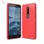 Чехол бампер для Nokia 6.1 iPaky Carbon Fiber Red (Красный) 