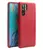 Премиальный чехол бампер с натуральной кожи Qialino Leather Back Case with Metal Buttons для Huawei P30 Pro Red (Красный)