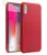 Премиальный чехол бампер с натуральной кожи Qialino Horween Leather Case для iPhone Xs Max Red (Красный)