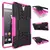 Противоударный чехол бампер для Sony Xperia E5 Nevellya Case (встроенная подставка) Pink (Розовый) 