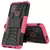 Противоударный чехол бампер для Nokia G10 Nevellya Case (встроенная подставка) Pink (Розовый) 