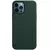 Кожаный чехол Leather Case (AAA) with MagSafe and Animation для Apple iPhone 12 Pro / 12 (6.1"") Dark Green
