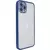 Прозрачный силиконовый чехол глянцевая окантовка Full Camera для Apple iPhone 11 Pro (5.8"") Синий