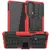 Противоударный чехол бампер для Motorola Edge 20 Pro Nevellya Case (встроенная подставка) Red (Красный) 