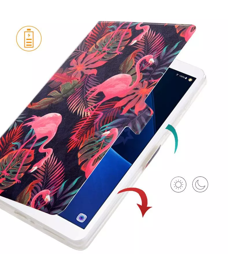 Чехол книжка My Colors Prints Leather Flip для Samsung Galaxy Tab A 8.0" SM-T290 SM-T295 Ромашки