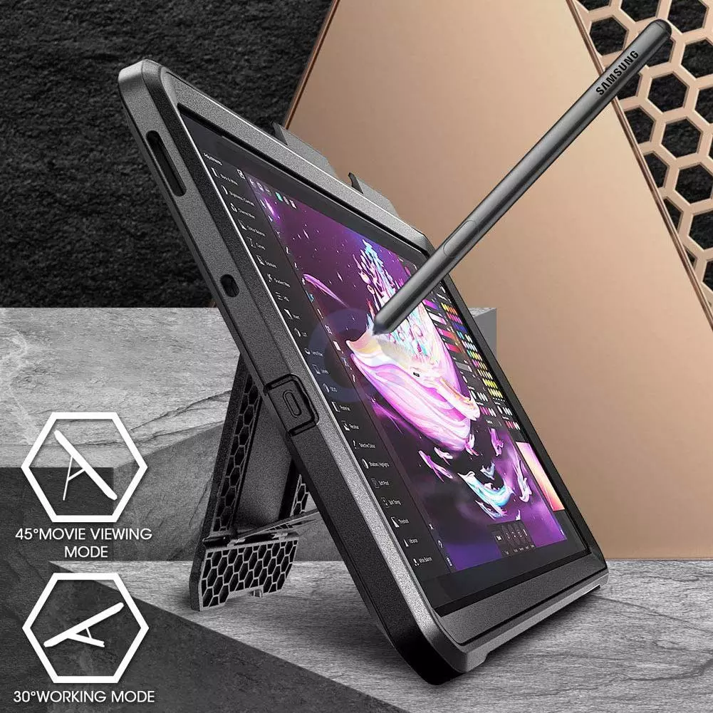 Противоударный чехол для Samsung Galaxy Tab S6 Lite 10.4" SM-P610 P615 (2020) SUPCASE Unicorn Beetle Pro Black