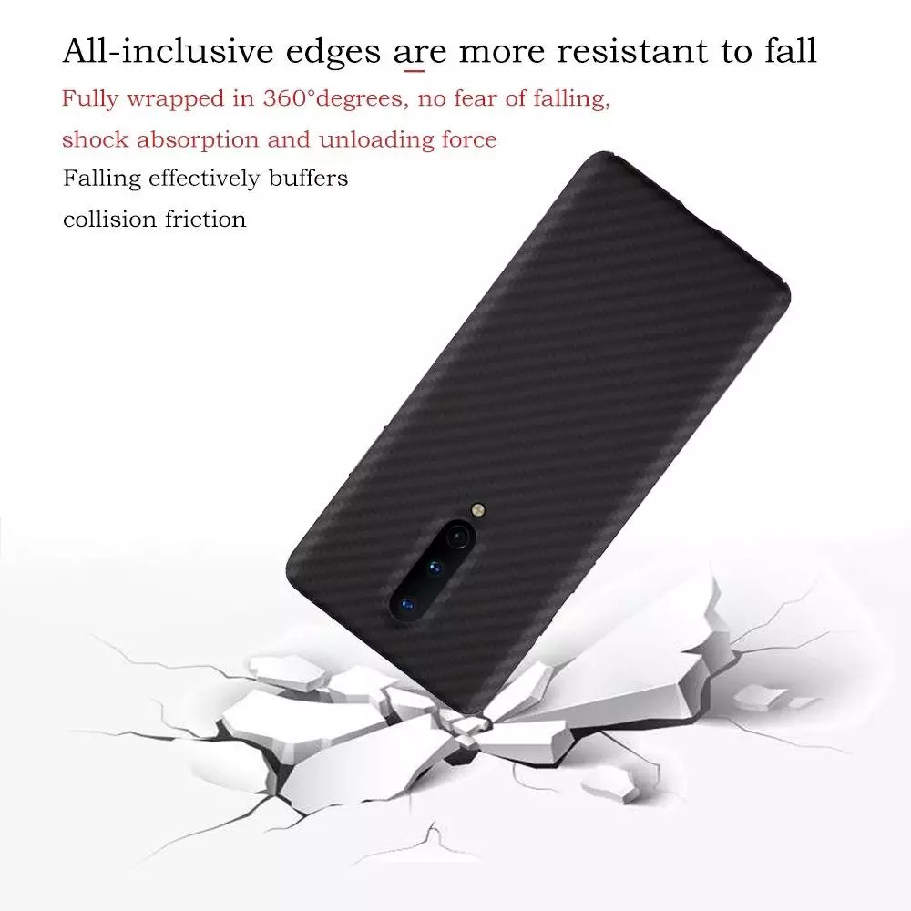 Чехол бампер Anomaly Carbon Plaid для OnePlus 8 (Открытый модуль камеры) Black (Черный)