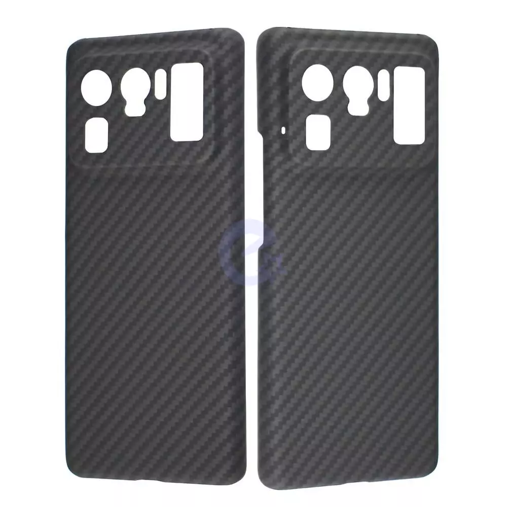 Чехол бампер для Xiaomi Mi 11 Ultra Anomaly Carbon Plaid (Закрытый модуль камеры) Black (Черный)