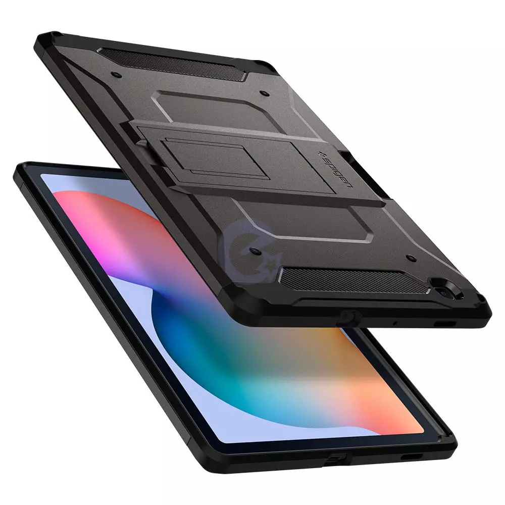Противоударный чехол Spigen Tough Armor TECH для планшета Samsung Galaxy Tab S6 Lite 10.4" SM-P610 P615 (2020) Gunmetal