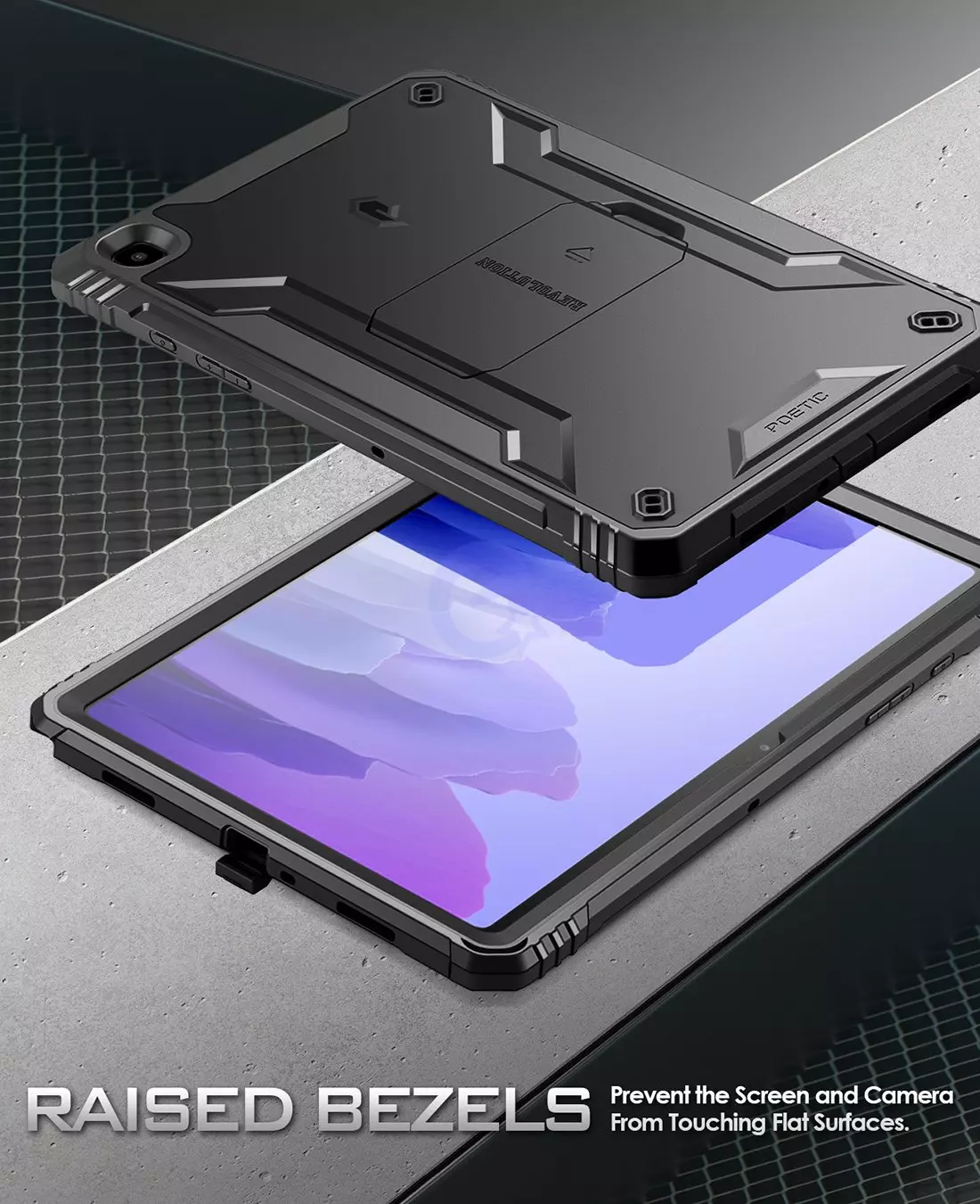 Противоударный чехол Poetic Revolution Hybrid для планшета Samsung Galaxy Tab A7 10.4" SM-T500 T505 2020 Black