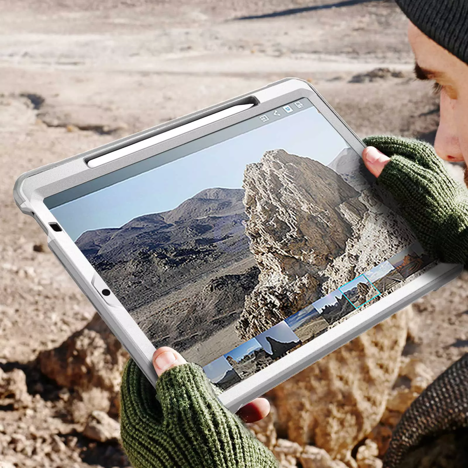 Противоударный чехол Supcase Unicorn Beetle PRO для планшета Apple iPad Air 4 10.9" (2020) White