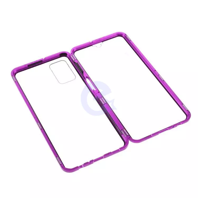 Чехол бампер для OnePlus 9 Anomaly Magnetic 360 With Glass Purple (Фиолетовый)