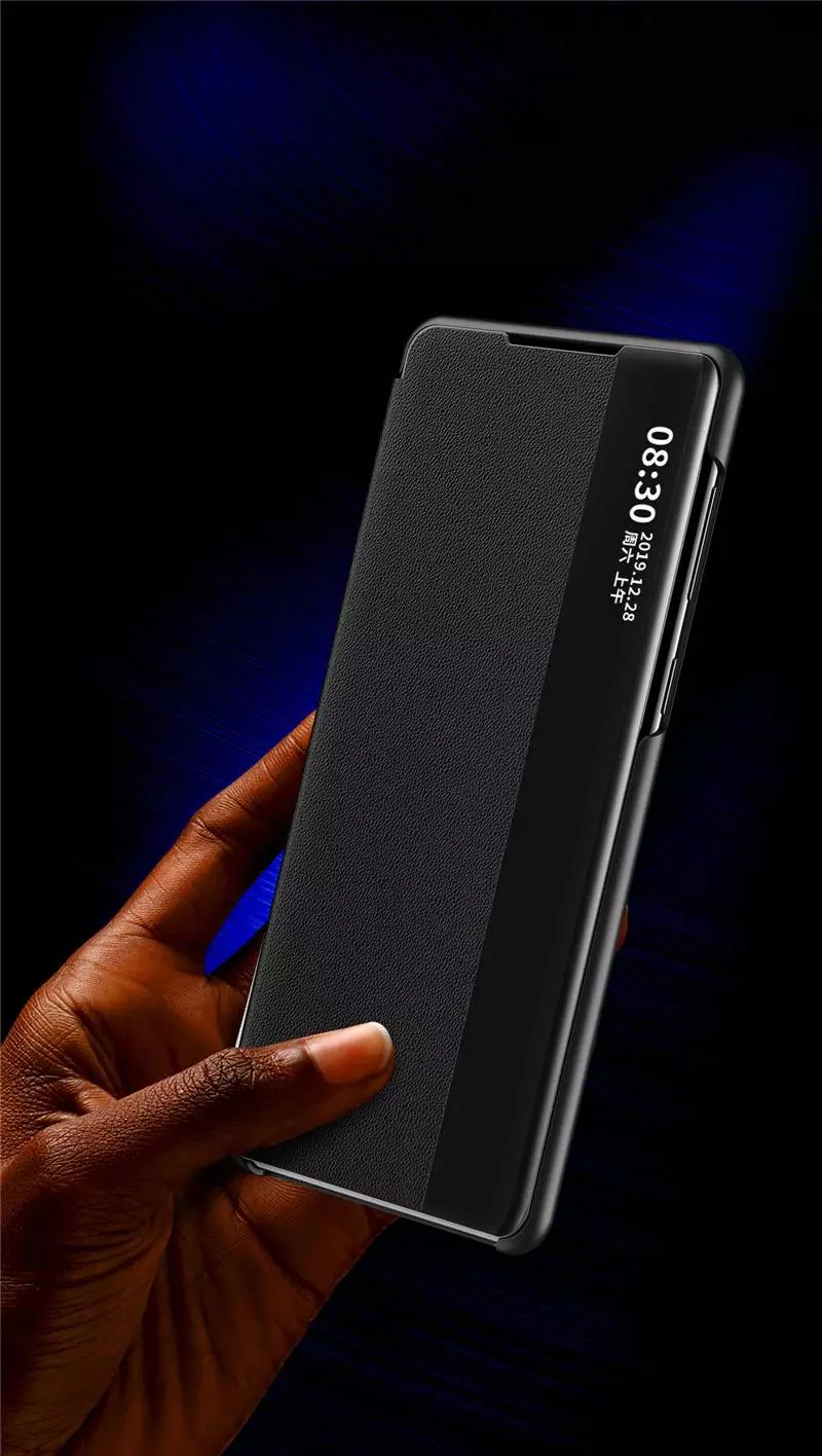 Чехол книжка для Samsung Galaxy A22 Anomaly Smart Window Black (Черный)