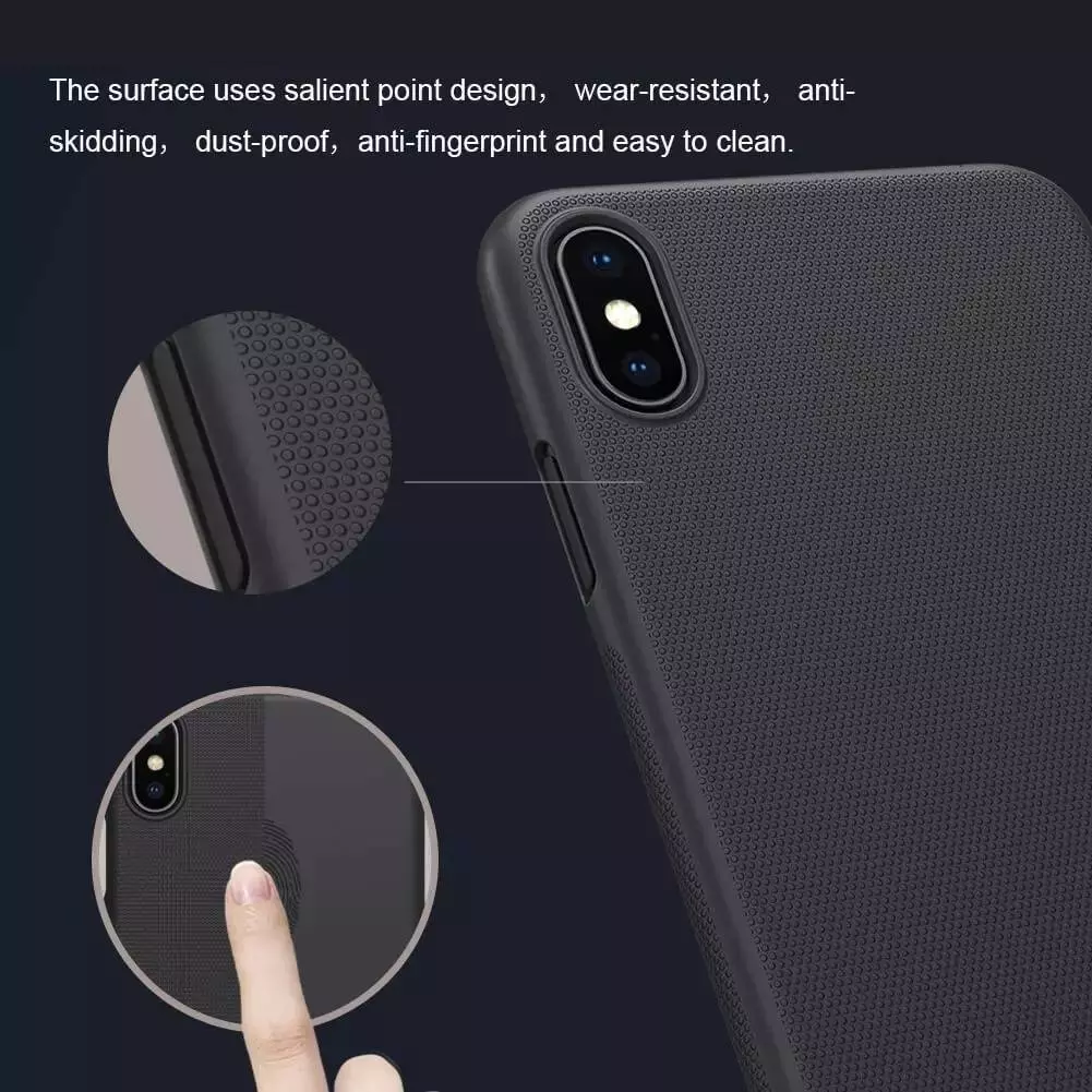 Чехол бампер Nillkin Super Frosted Shield для iPhone Xs Max Black (Черный) Чехол бампер Nillkin Super Frosted Shield для iPhone Xs Max Black (Черный)