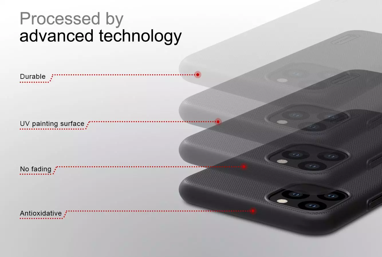 Чехол бампер Nillkin Super Frosted Shield для Apple iPhone 11 Pro Max Black (Черный)