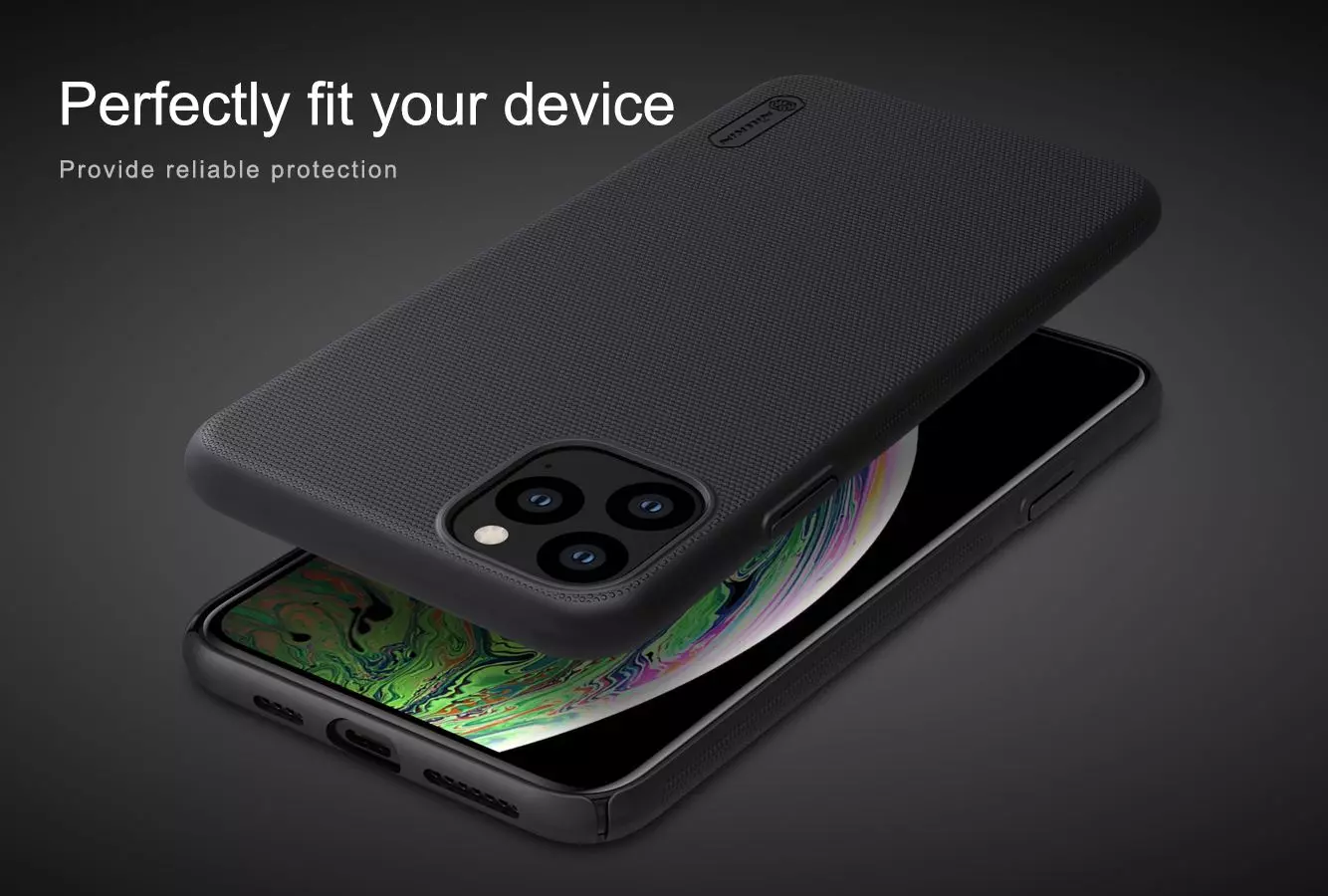 Чехол бампер Nillkin Super Frosted Shield для Apple iPhone 11 Pro Max Black (Черный)