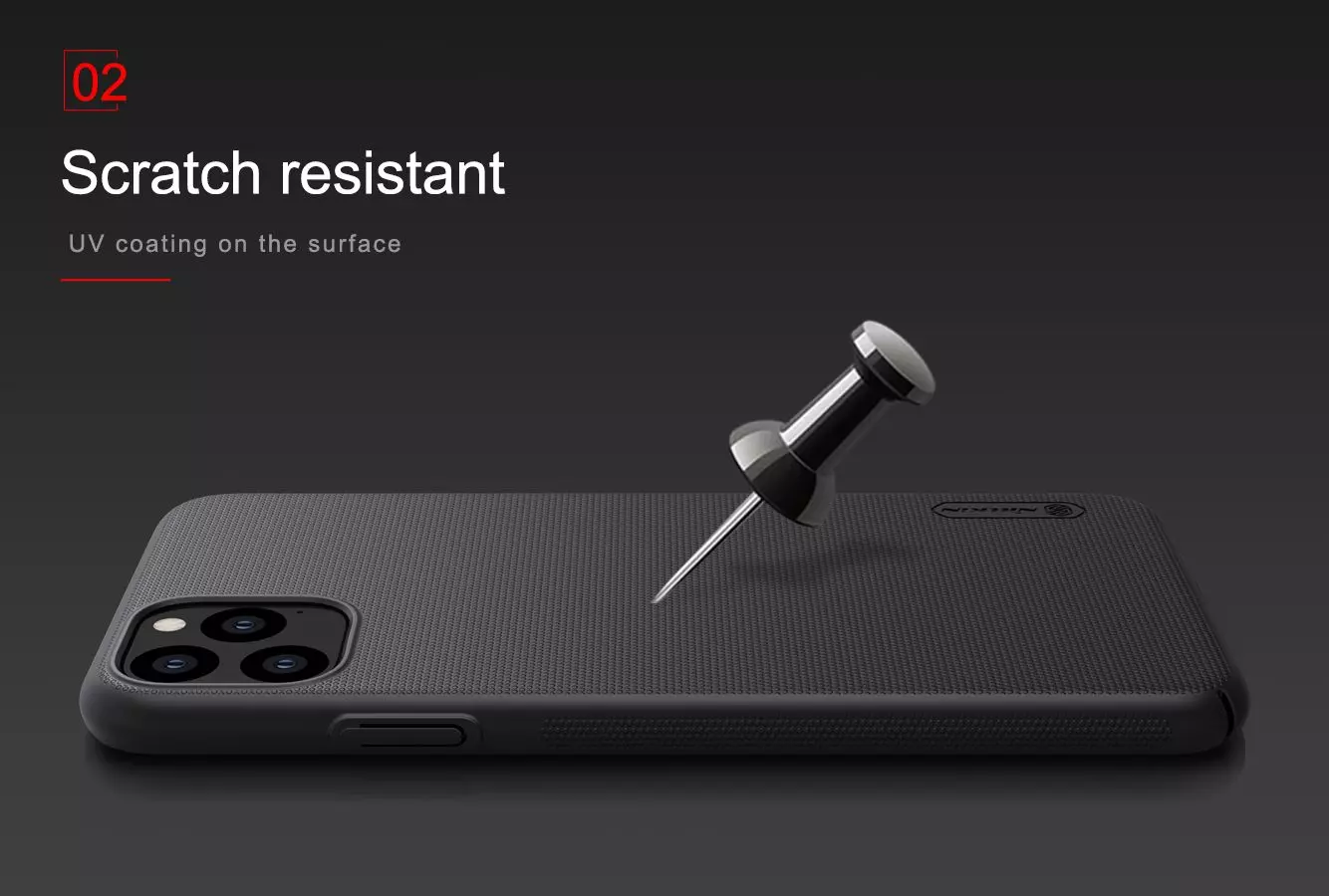 Чехол бампер Nillkin Super Frosted Shield для iPhone 11 Pro Red (Красный)