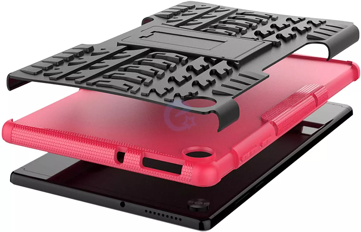 Чехол бампер KAMII Shockproof Hybrid для планшета Lenovo Tab M10 HD (2nd Gen) TB-X306 10.1" Малиновый