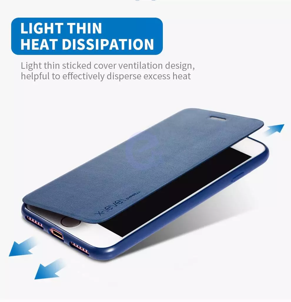 Чехол книжка для Samsung Galaxy A22 X-Level Leather Book Blue (Синий)