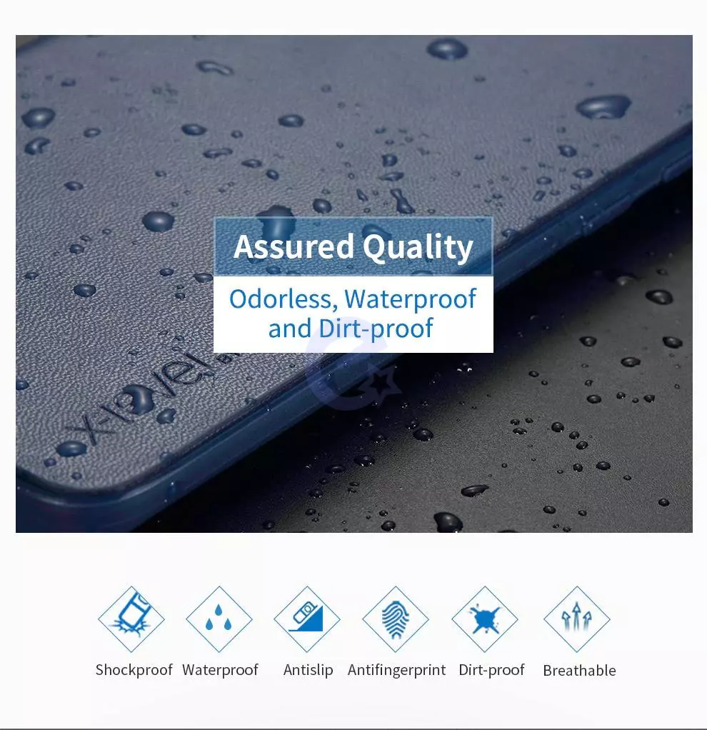Чехол книжка для Xiaomi Poco F3 X-Level Leather Book Blue (Синий)