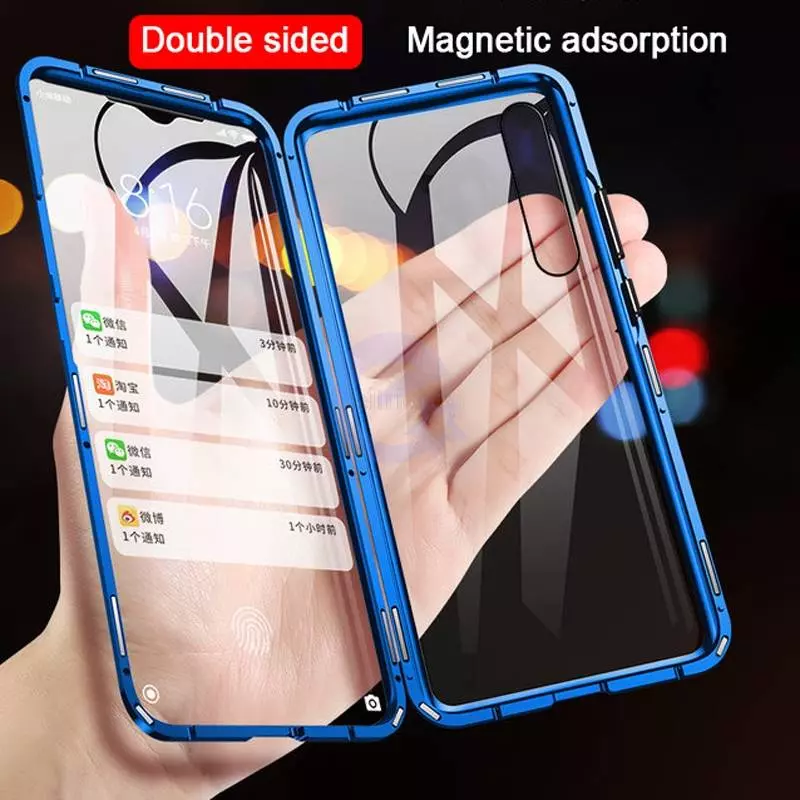 Чехол бампер для Sony Xperia 5 III Anomaly Magnetic 360 With Glass Blue (Синий)