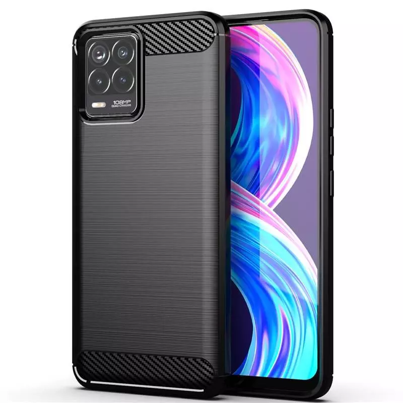 Чехол бампер для Vivo V21e iPaky Carbon Fiber Black (Черный)
