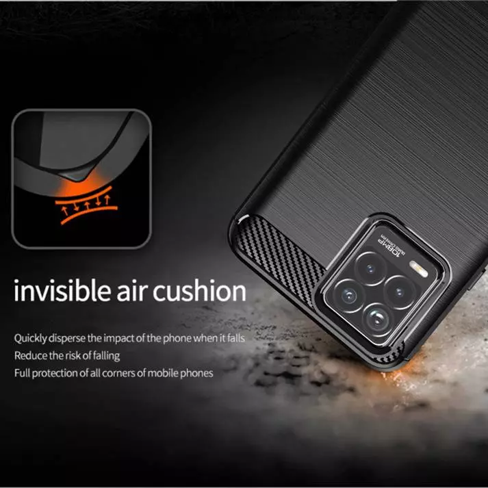 Чехол бампер для Vivo V21e iPaky Carbon Fiber Black (Черный)