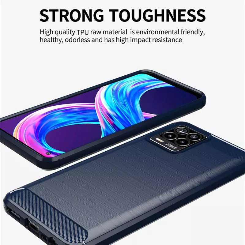 Чехол бампер для Vivo V21e iPaky Carbon Fiber Black (Черный)