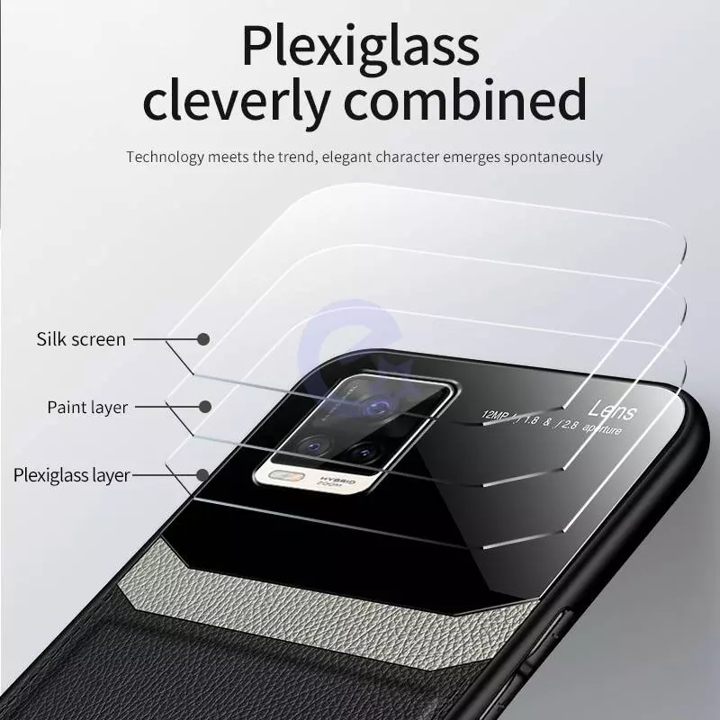 Чехол бампер для Vivo V21e Anomaly Plexiglass Black (Черный)