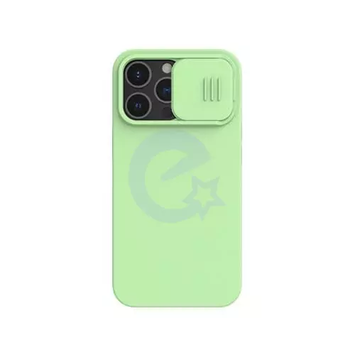 Чехол бампер для iPhone 13 Pro Nillkin CamShield Silky Magnetic Silicone Mint Green (Мятный Зеленый) 6902048223547