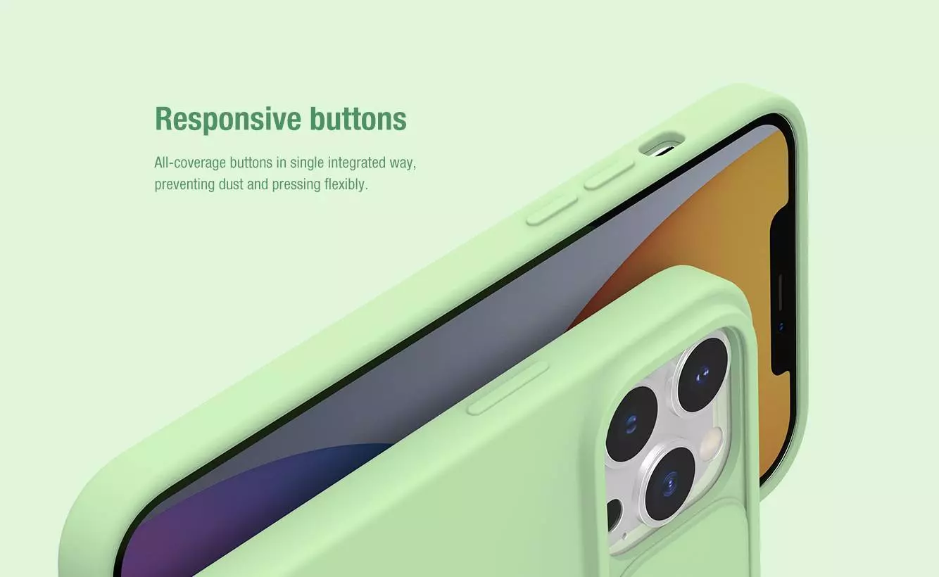 Чехол бампер для iPhone 13 Pro Max Nillkin CamShield Silky Magnetic Silicone Misty Purple (Туманный Фиолетовый) 6902048223578