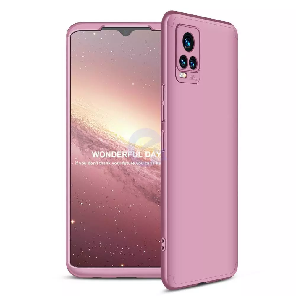 Чехол бампер для Vivo V21e GKK Dual Armor Rose Gold (Розовое золото)