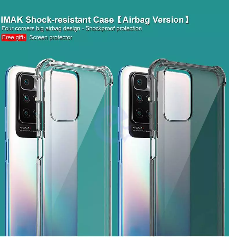 Чехол бампер для Oppo Reno 5 Lite Imak Shock Clear Black (Серый)