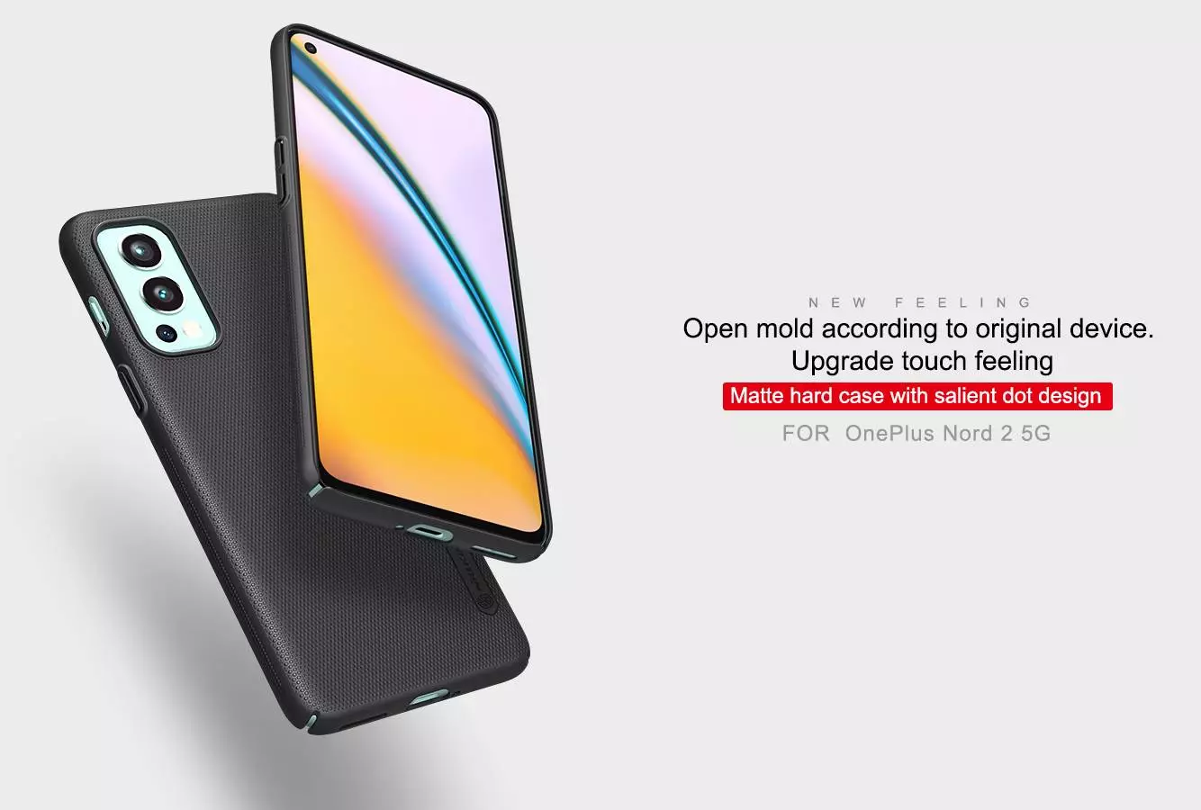 Чехол бампер для OnePlus Nord 2 Nillkin Super Frosted Shield Black (Черный) 6902048226715
