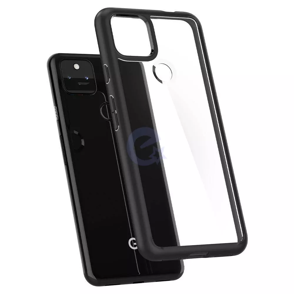Чехол бампер для Google Pixel 5a 5G Spigen Ultra Hybrid Black (Черный) ACS02910
