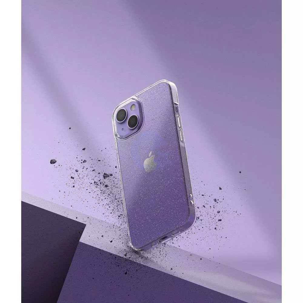 Чехол бампер для iPhone 13 Ringke Air Glitter Clear (Блеск Прозрачный) A544E77