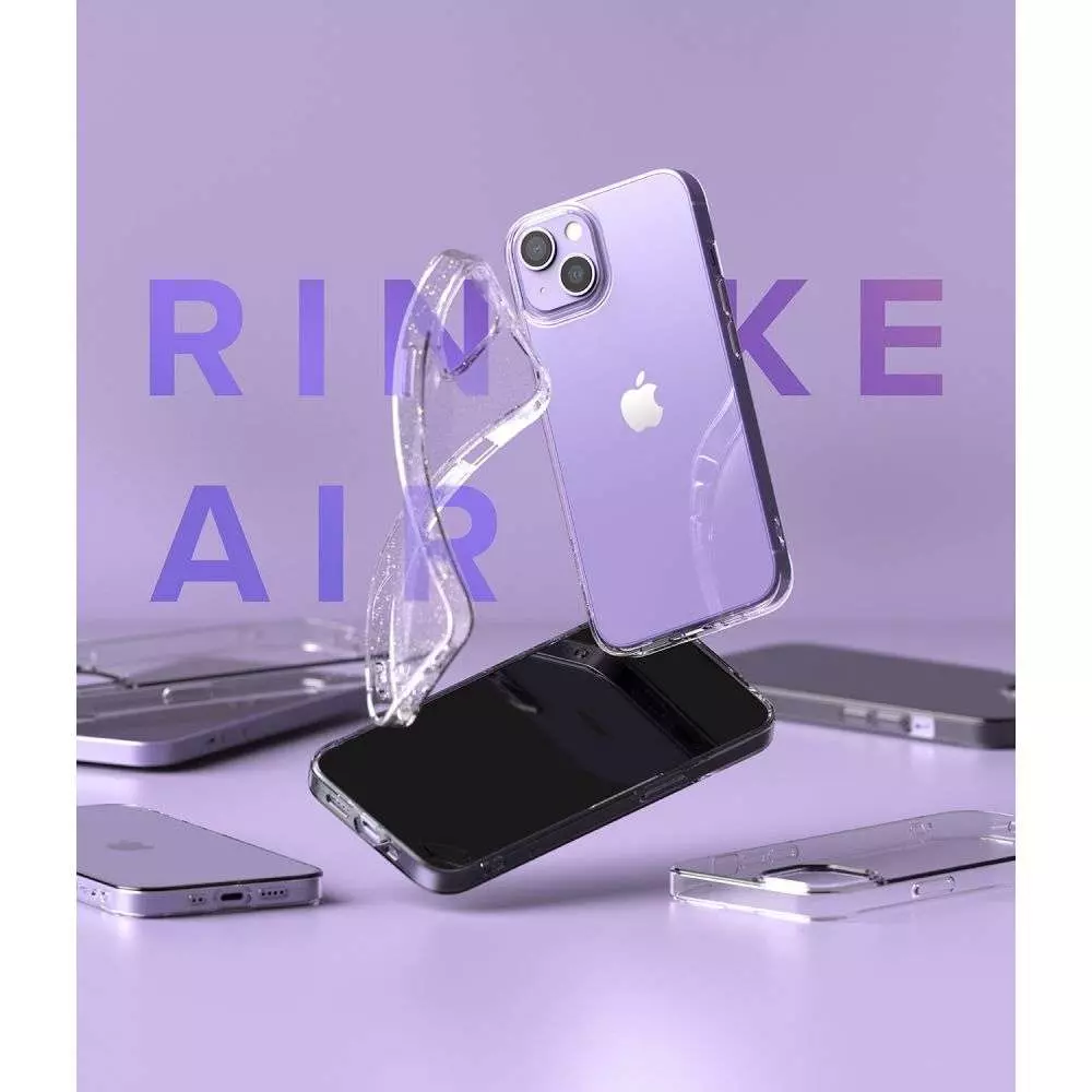 Чехол бампер для iPhone 13 Mini Ringke Air Glitter Clear (Блеск Прозрачный) A539E77