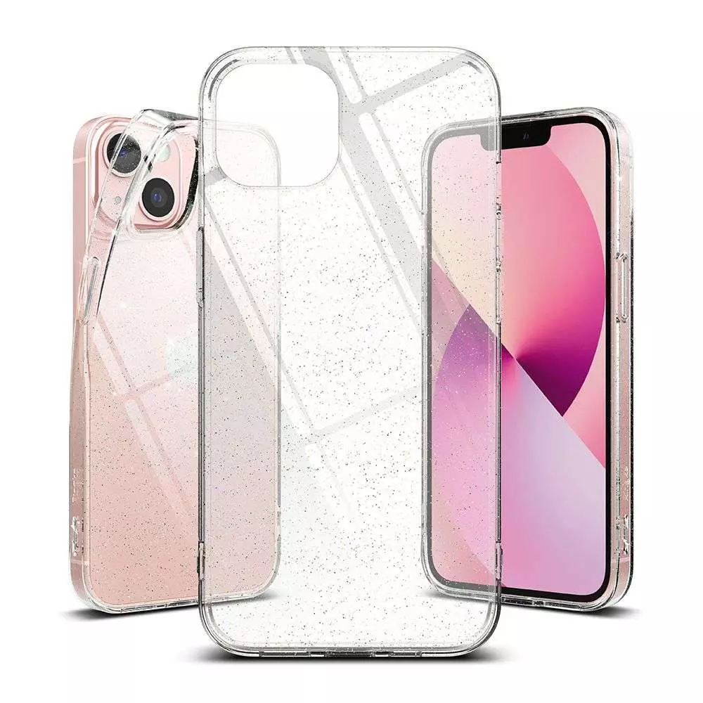 Чехол бампер для iPhone 13 Mini Ringke Air Glitter Clear (Блеск Прозрачный) A539E77