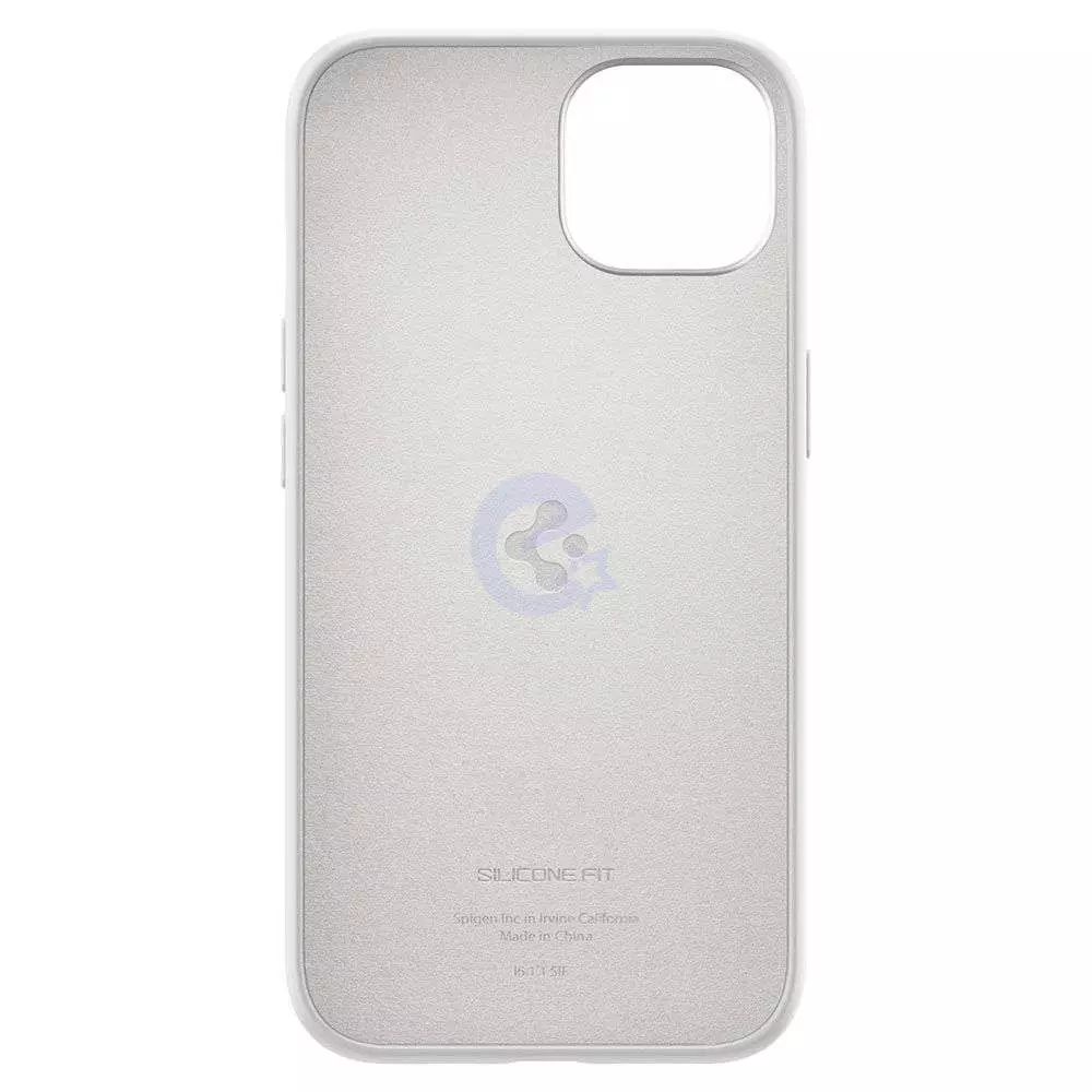 Чехол бампер для iPhone 13 Mini Spigen Silicone Fit White (Белый) ACS03340