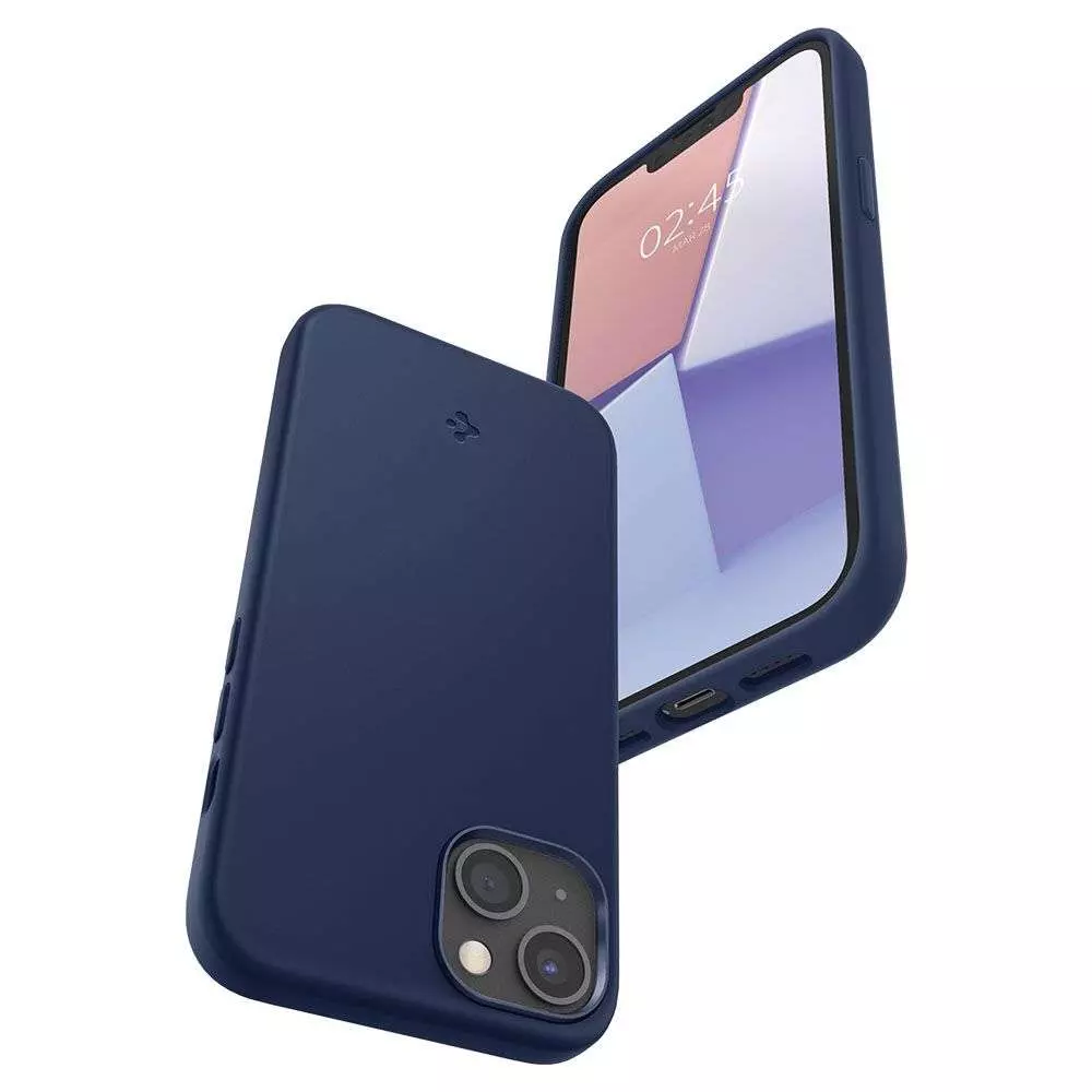 Чехол бампер для iPhone 13 Spigen Silicone Fit Navy Blue (Темно Синий) ACS03550