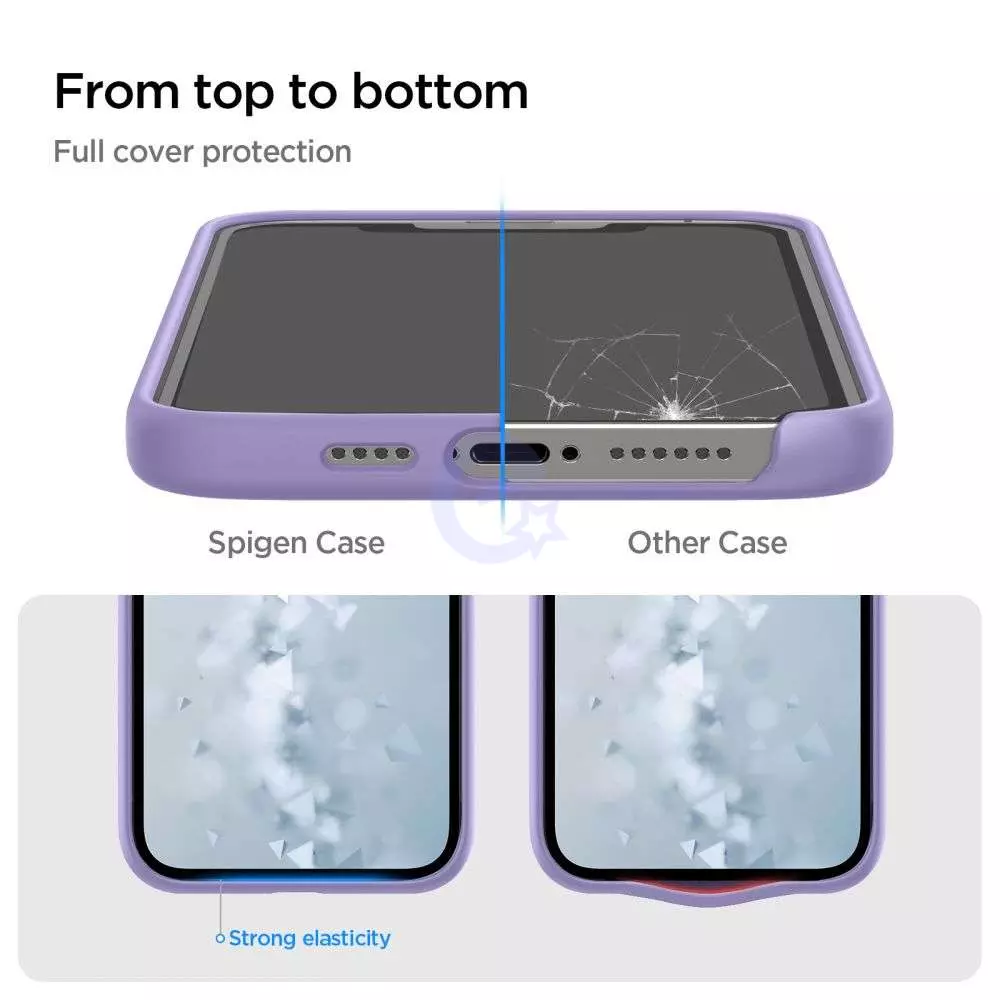 Чехол бампер для iPhone 13 Pro Spigen Silicone Fit Iris Purple (Ирис Фиолетовый) ACS03286