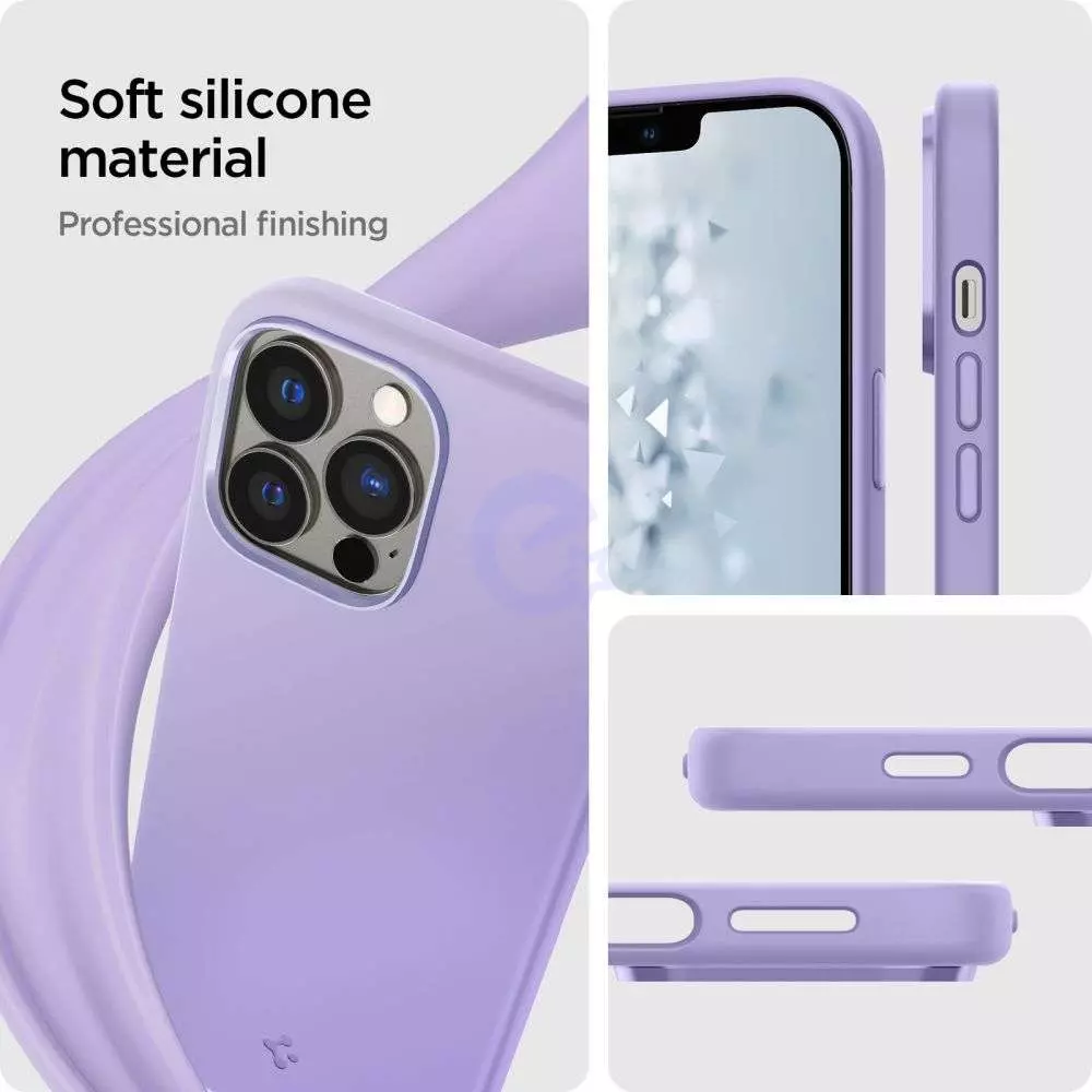 Чехол бампер для iPhone 13 Pro Spigen Silicone Fit Iris Purple (Ирис Фиолетовый) ACS03286