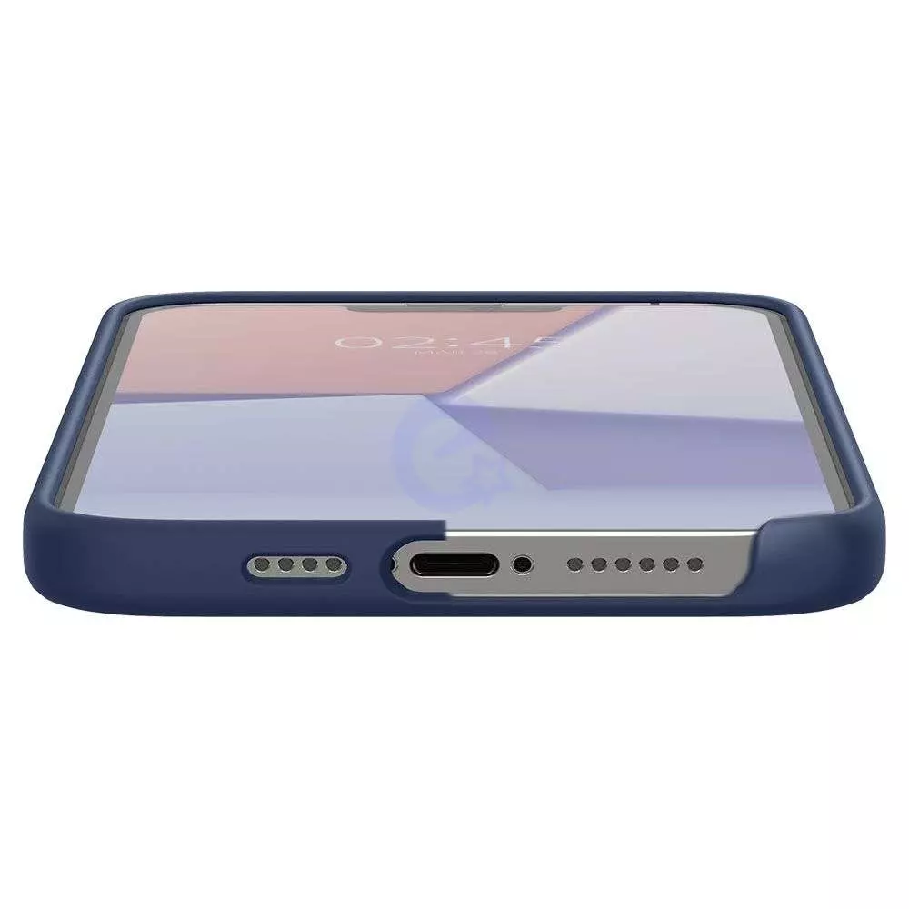 Чехол бампер для iPhone 13 Pro Spigen Silicone Fit Navy Blue (Темно Синий) ACS03285