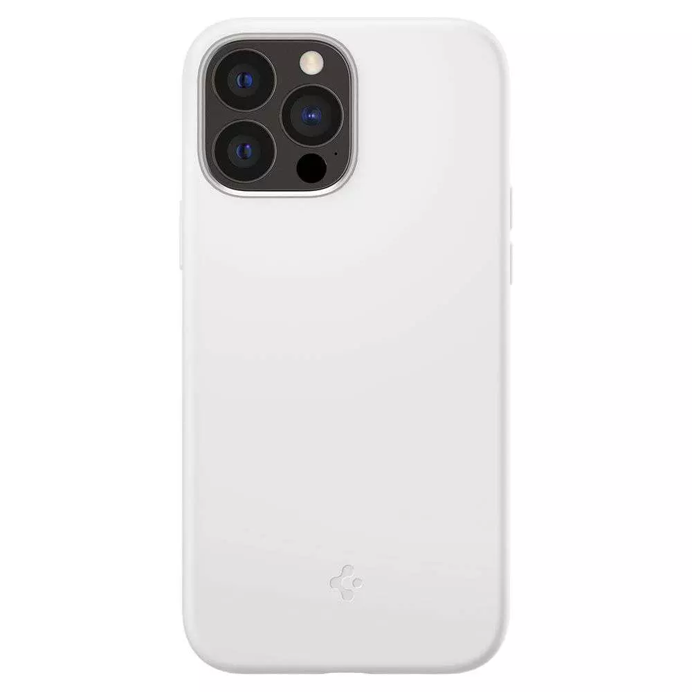 Чехол бампер для iPhone 13 Pro Spigen Silicone Fit White (Белый) ACS03284