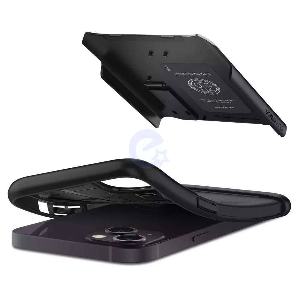 Чехол бампер для iPhone 13 Mini Spigen Slim Armor Black (Черный) ACS03353