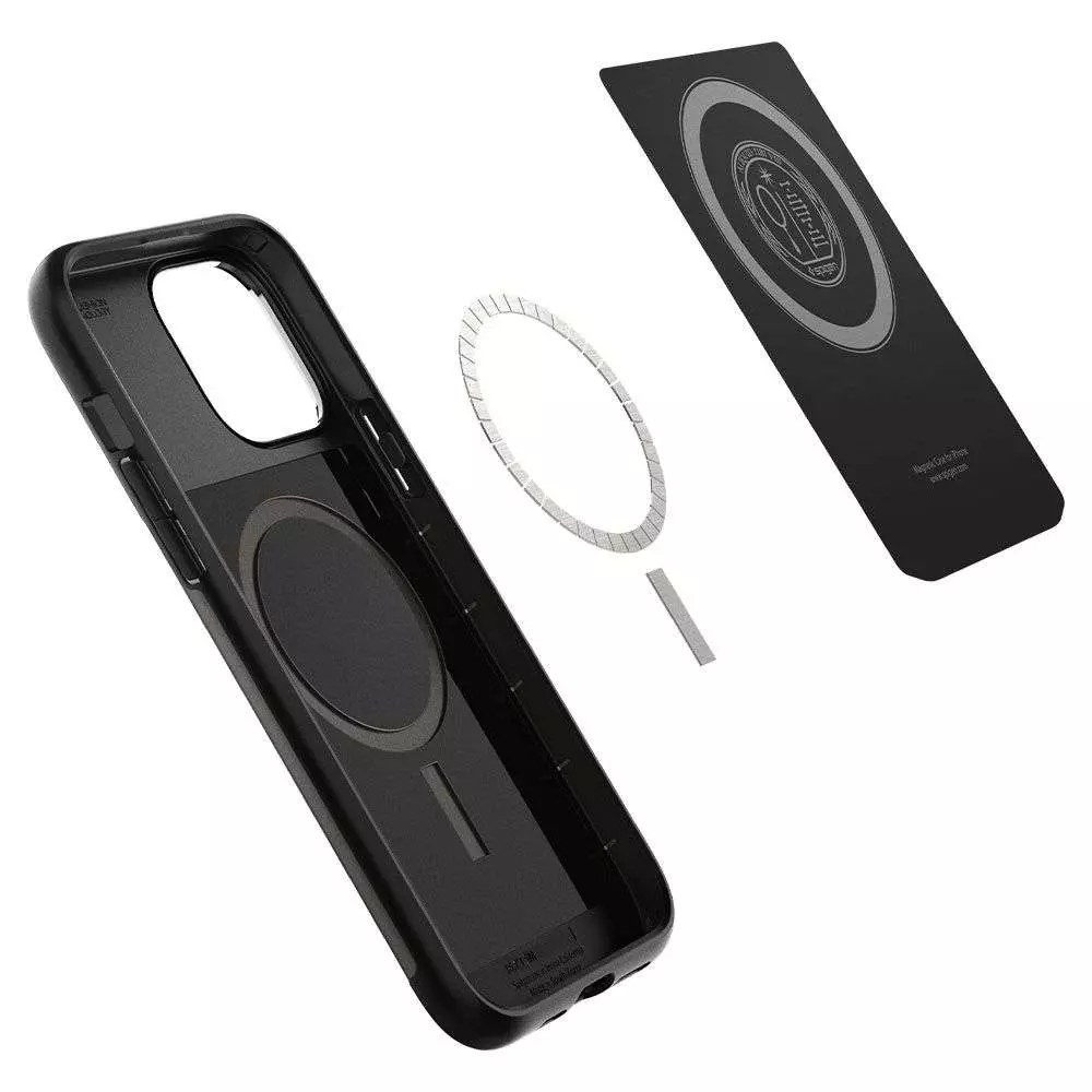 Чехол бампер для iPhone 13 Pro Spigen Slim Armor Mag Magsafe Gunmetal (Оружейный Металл) ACS03422